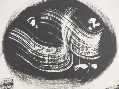 André MASSON : Tourbillon en noir - Lithographie