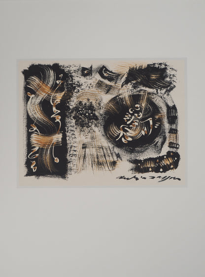 André MASSON : Tourbillon - Lithographie signée