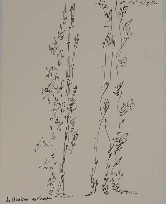 André MASSON : Le buisson ardent - Lithographie signée