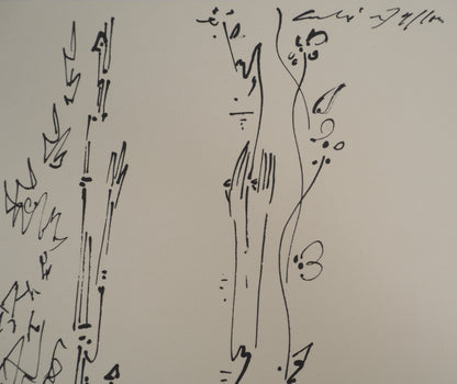 André MASSON : Le buisson ardent - Lithographie signée