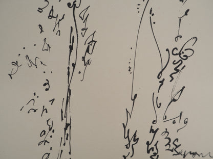 André MASSON : Le buisson ardent - Lithographie signée