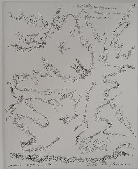 André MASSON : Ciel de femmes - Lithographie signée