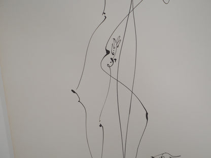 André MASSON : Jeune fille à l'épée - Lithographie signée