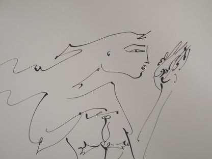 André MASSON : Jeune fille à l'épée - Lithographie signée