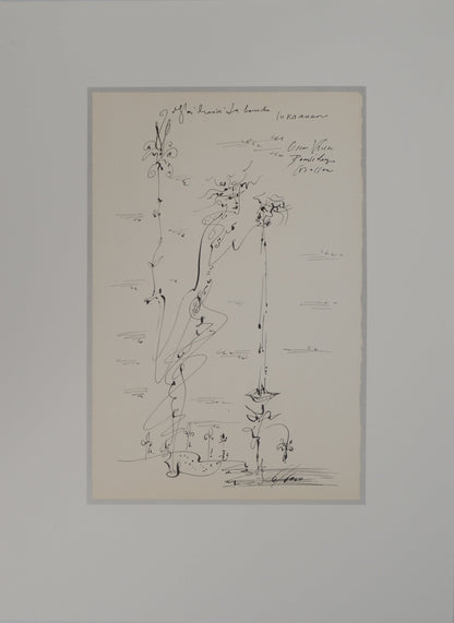 André MASSON : J'ai baisé la bouche - Lithographie signée