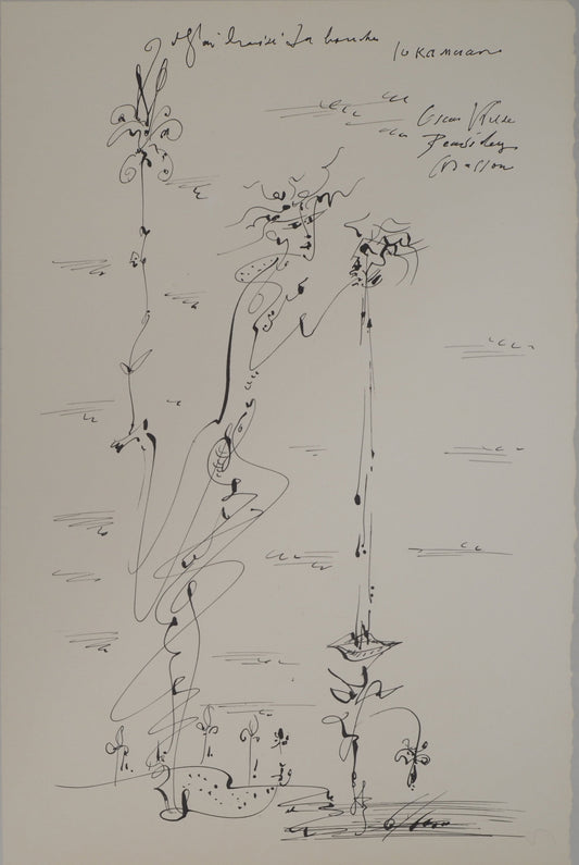 André MASSON : J'ai baisé la bouche - Lithographie signée