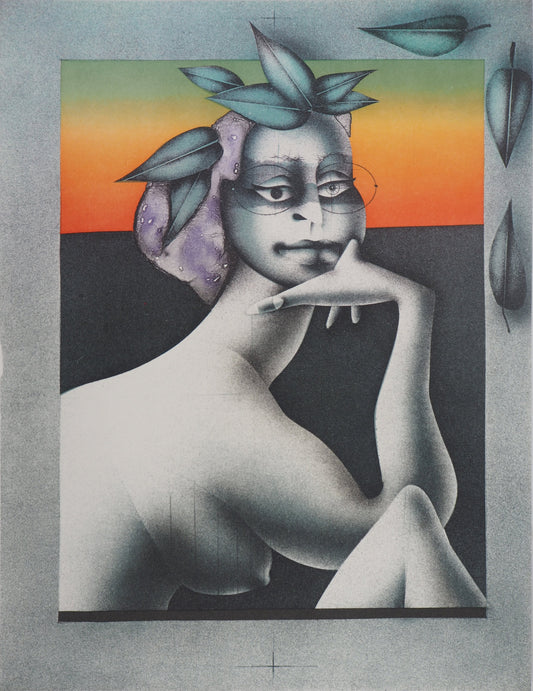 Paul WUNDERLICH : La penseuse du Printemps - Lithographie originale