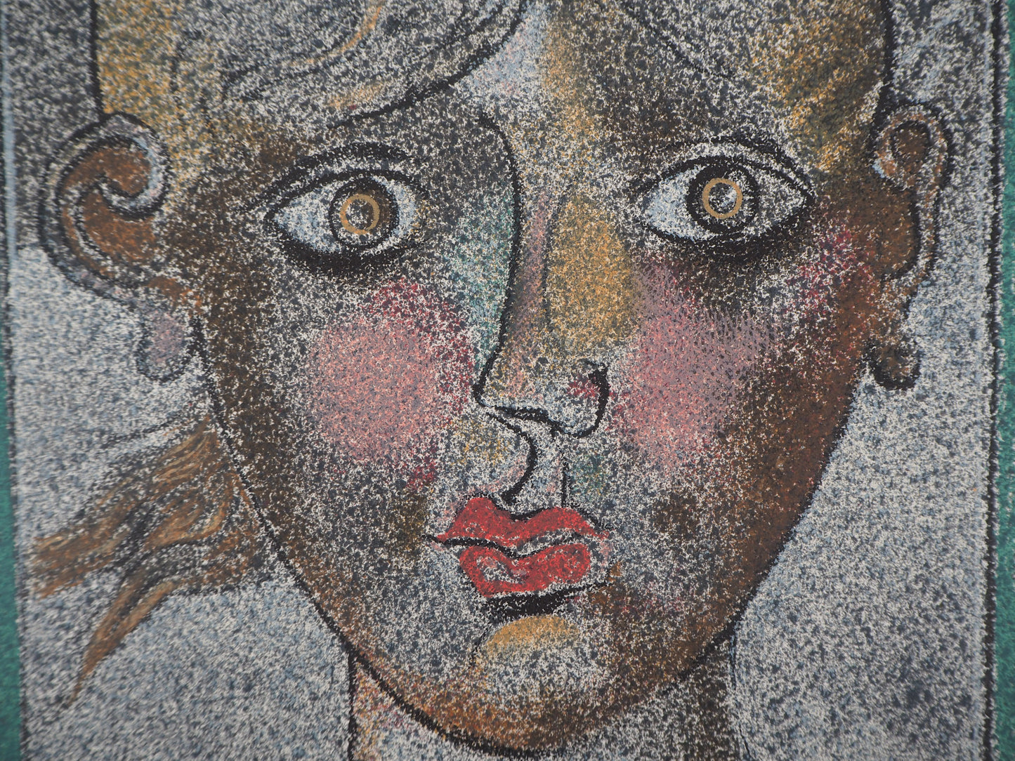 Franco GENTILINI : Portrait de femme - Lithographie originale