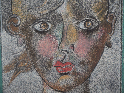 Franco GENTILINI : Portrait de femme - Lithographie originale