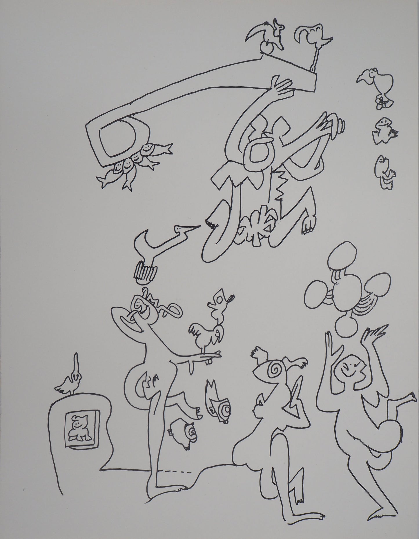 Roberto MATTA : Personnages joyeux - Lithographie originale