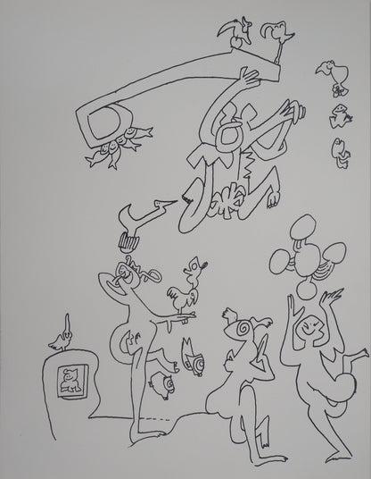 Roberto MATTA : Personnages joyeux - Lithographie originale