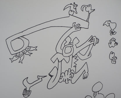 Roberto MATTA : Personnages joyeux - Lithographie originale