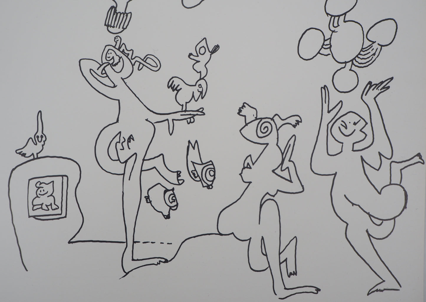 Roberto MATTA : Personnages joyeux - Lithographie originale