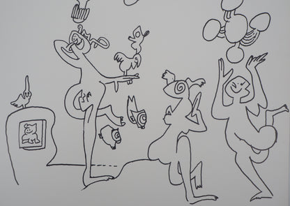 Roberto MATTA : Personnages joyeux - Lithographie originale