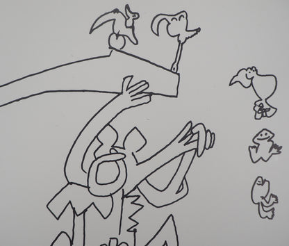 Roberto MATTA : Personnages joyeux - Lithographie originale