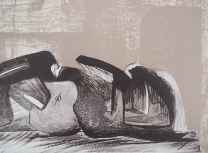 Henry MOORE : Figure allongée - Lithographie originale