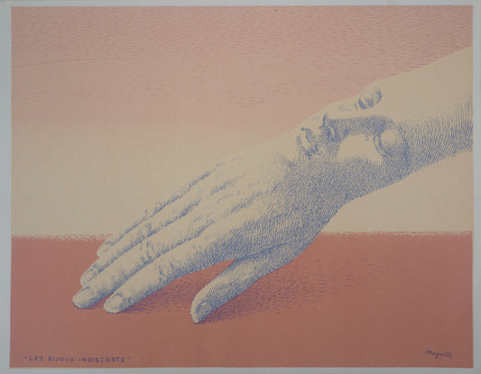 René MAGRITTE : Les bijoux indiscrets - Lithographie originale signée