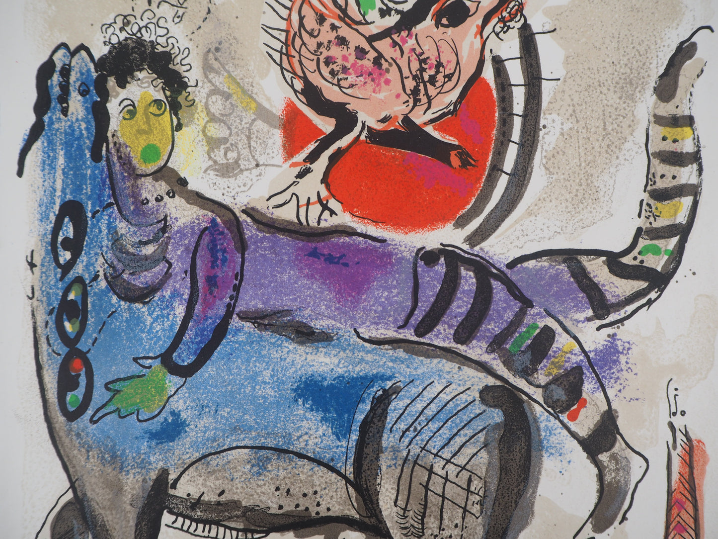 Marc CHAGALL : La vache bleue - Lithographie originale