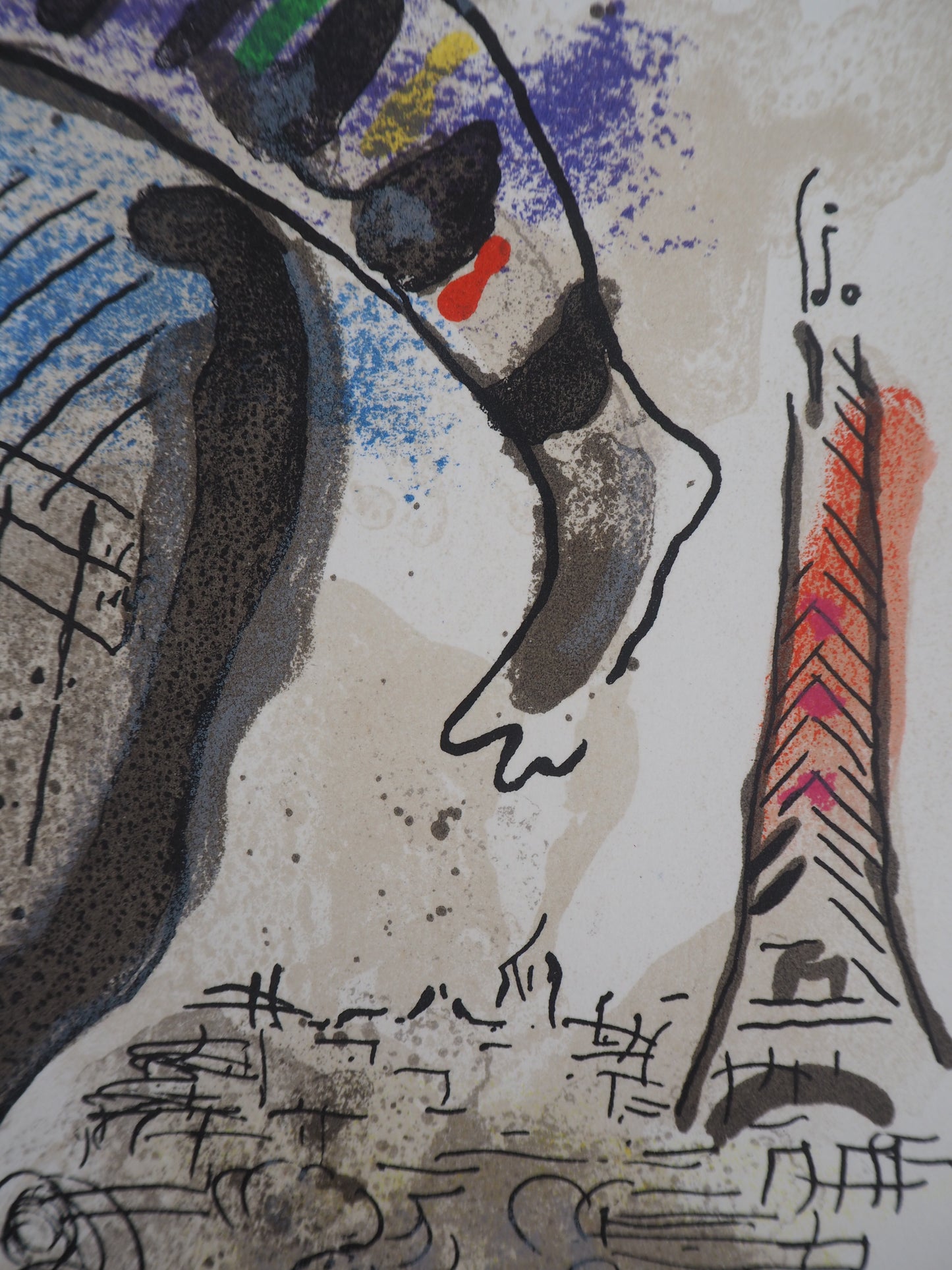 Marc CHAGALL : La vache bleue - Lithographie originale