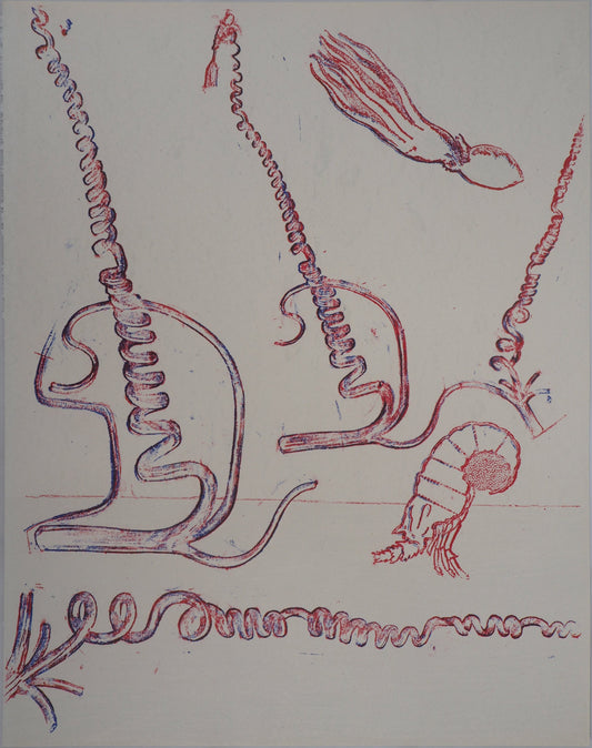 Max ERNST : Composition surréaliste - Lithographie originale