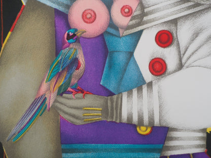 Richard LINDNER : Dame de coeur - Lithographie originale Signée