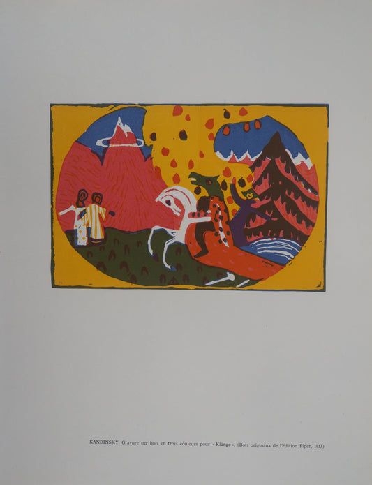 Vassily KANDINSKY : Cavalier Onirique - Gravure originale