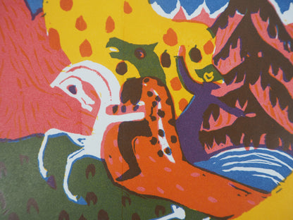 Vassily KANDINSKY : Cavalier Onirique - Gravure originale