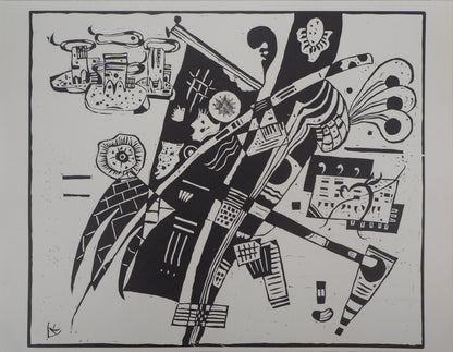 Vassily KANDINSKY : Composition - Gravure signée