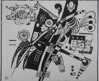 Vassily KANDINSKY : Composition - Gravure signée