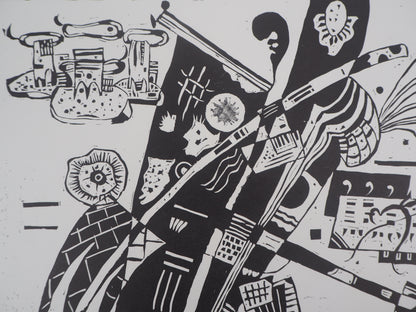 Vassily KANDINSKY : Composition - Gravure signée