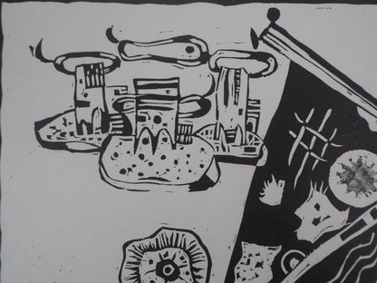 Vassily KANDINSKY : Composition - Gravure signée