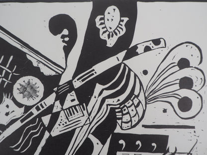 Vassily KANDINSKY : Composition - Gravure signée