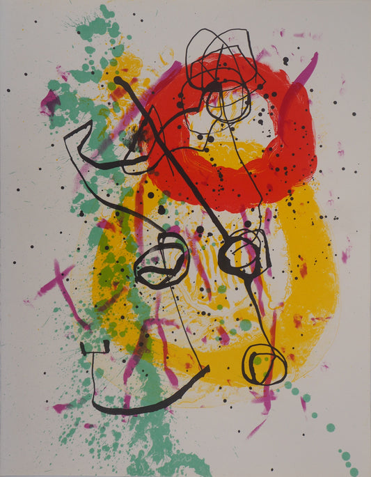 Joan MIRO : Composition aux anneaux - Lithographie originale