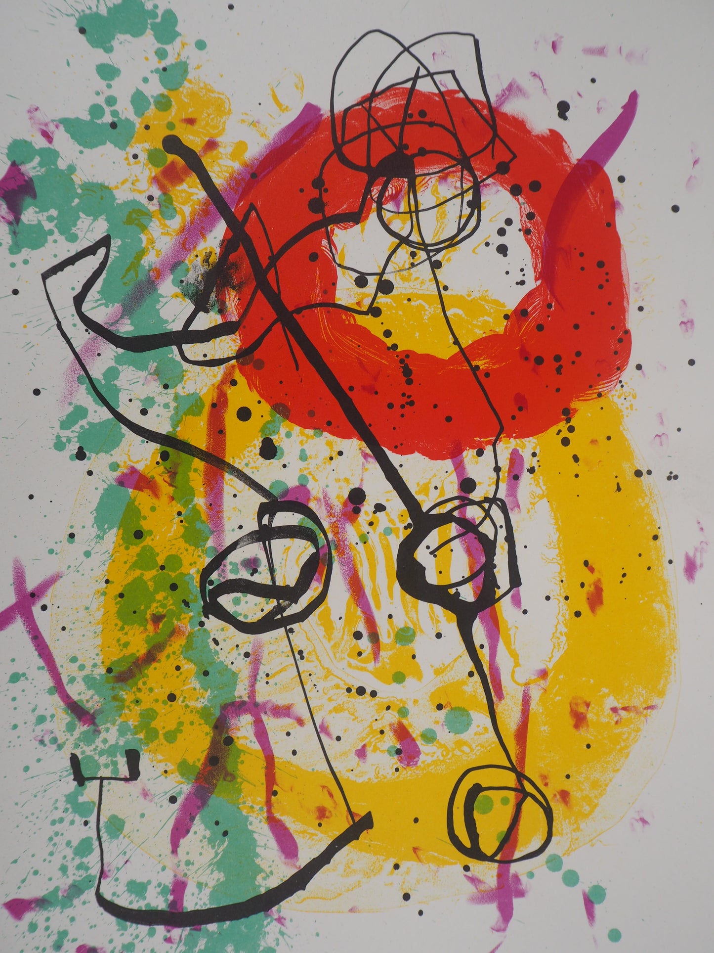 Joan MIRO : Composition aux anneaux - Lithographie originale