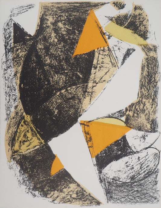 Marino MARINI : Cheval et cavalier - Lithographie originale