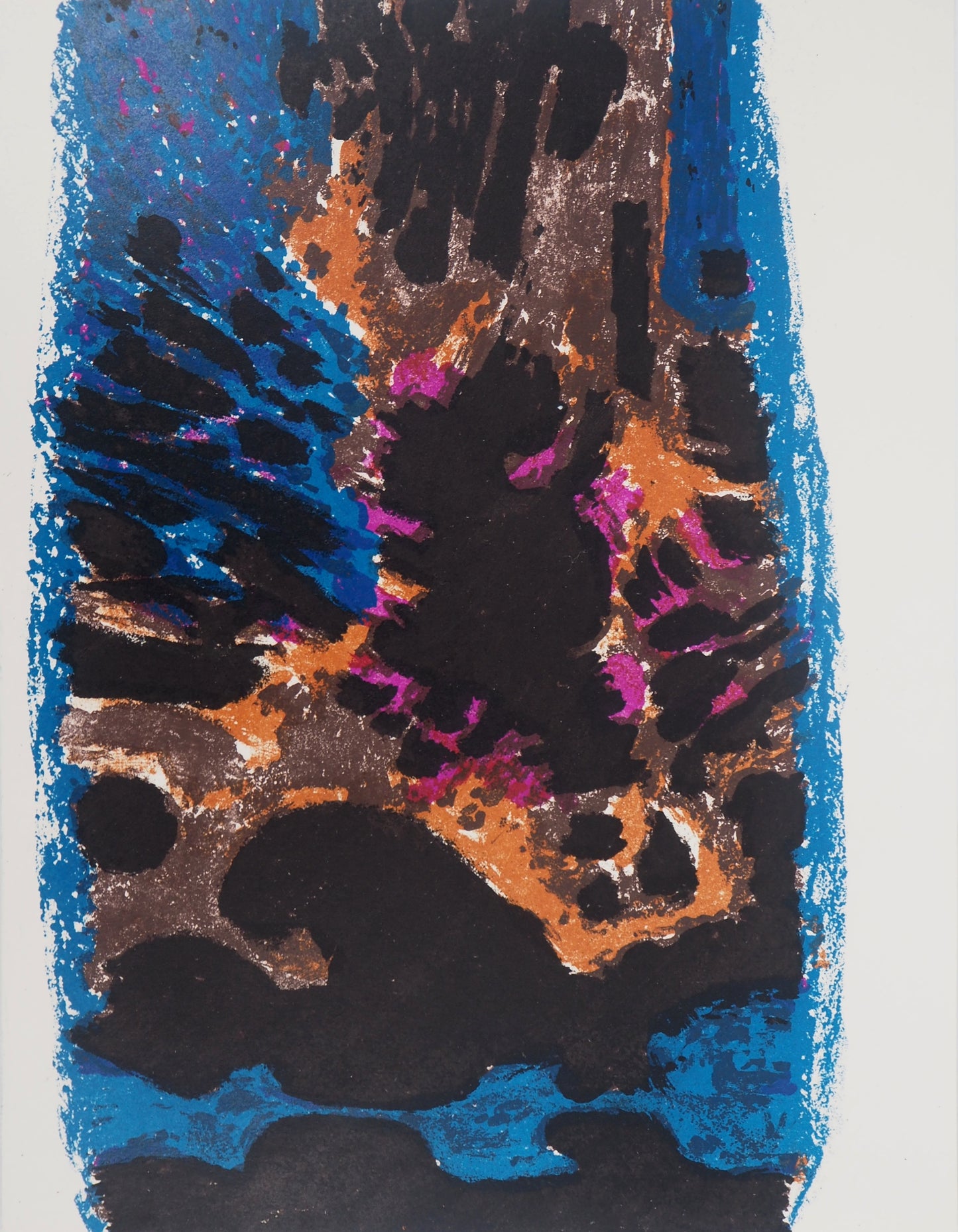 Alfred MANESSIER : Paysage nocturne - Lithographie originale