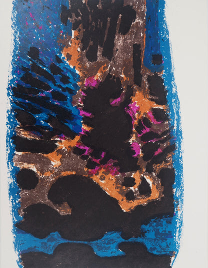 Alfred MANESSIER : Paysage nocturne - Lithographie originale