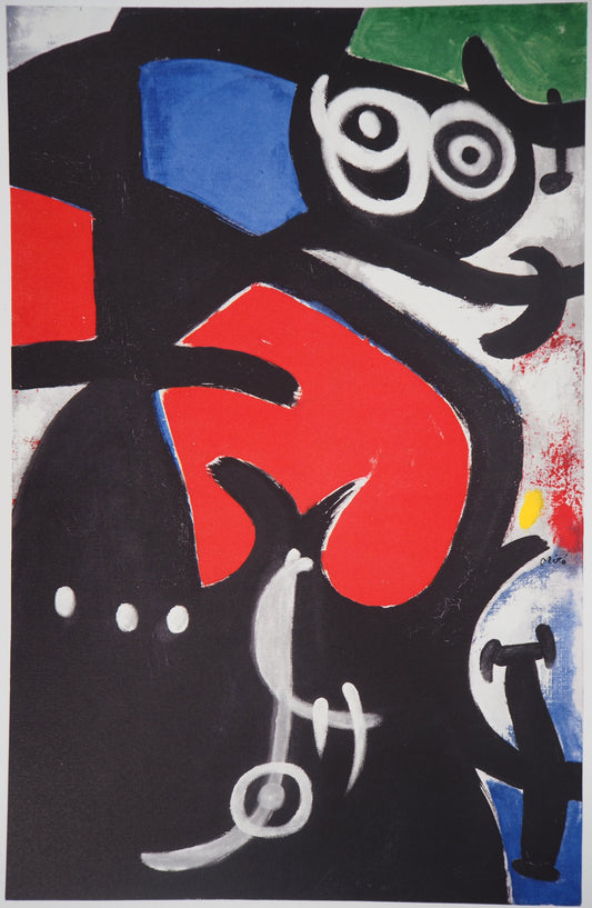 Joan MIRO : Femme et oiseaux - Lithographie signée