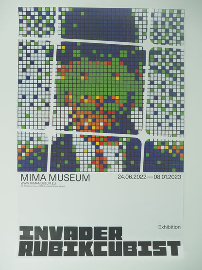 SPACE INVADER : Magritte (RUBIKCUBIST) - Affiche originale