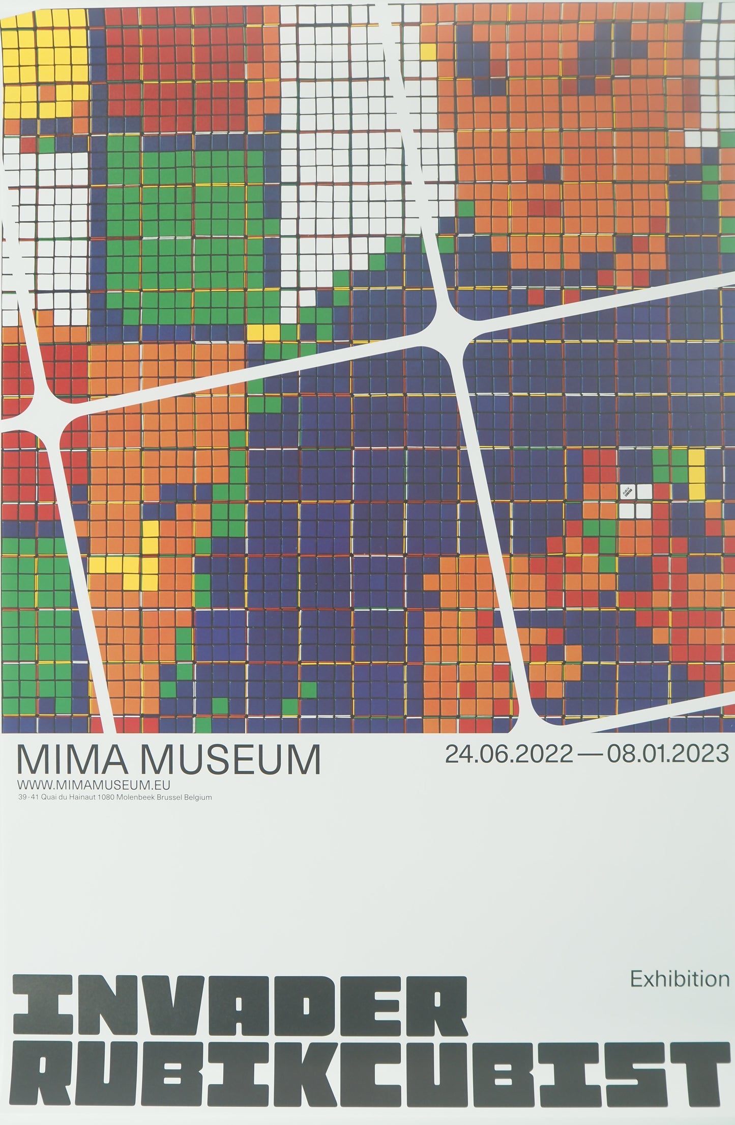 SPACE INVADER : RUBIKCUBIST - Affiche originale