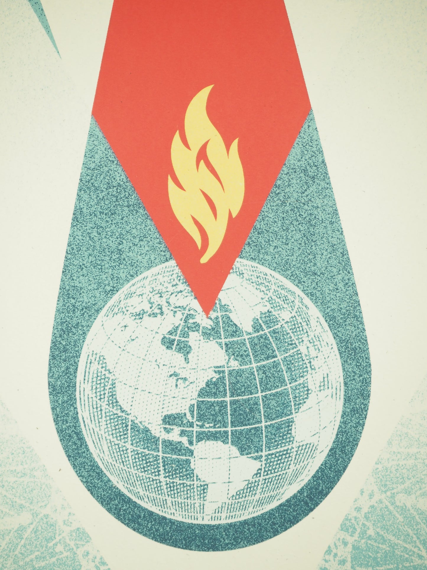 Shepard FAIREY (OBEY) : Tear Flame - Lithographie originale signée