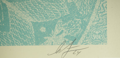 Shepard FAIREY (OBEY) : Tear Flame - Lithographie originale signée