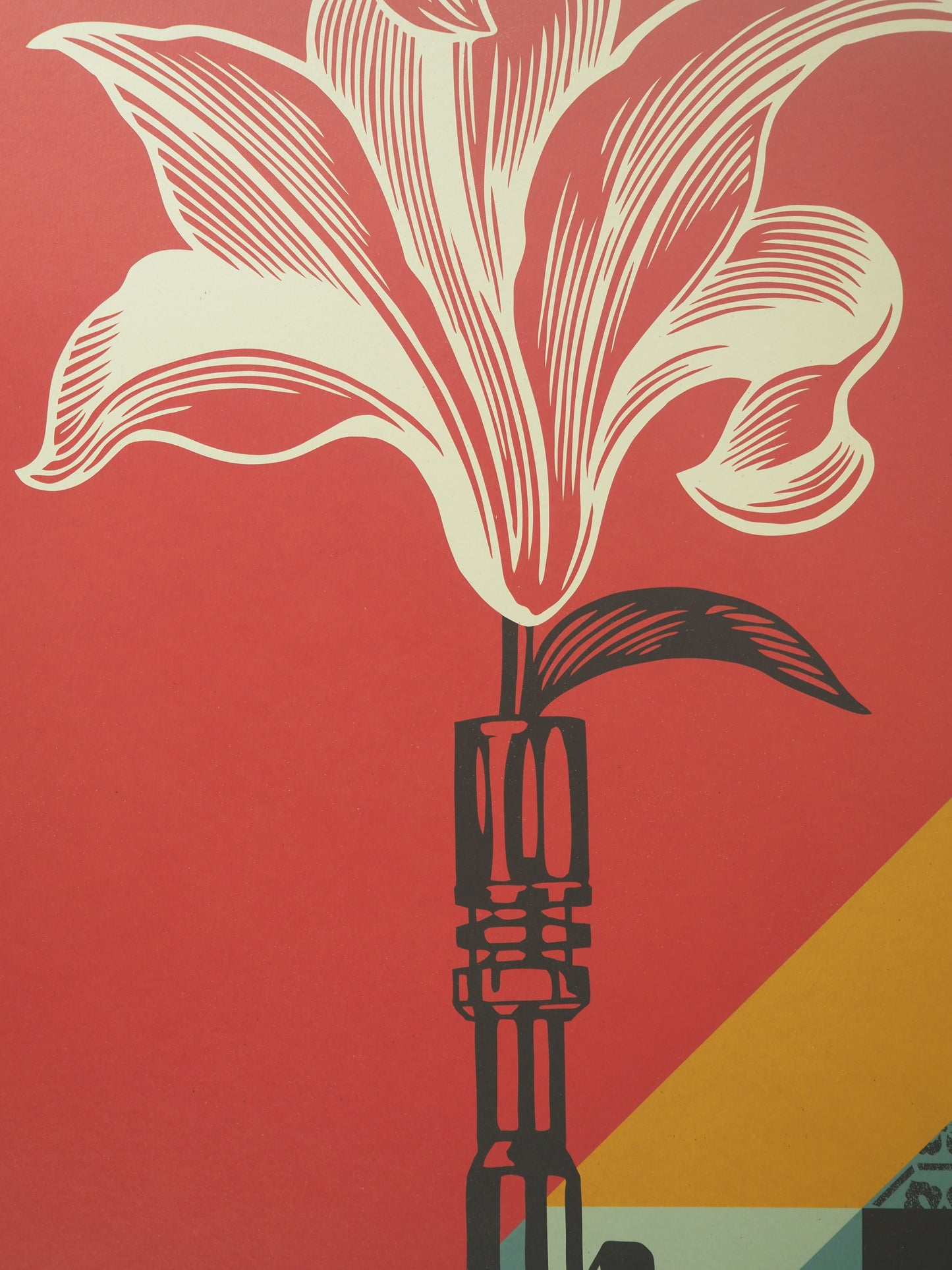 Shepard FAIREY (OBEY) : AR 15 Lily - Lithographie originale signée