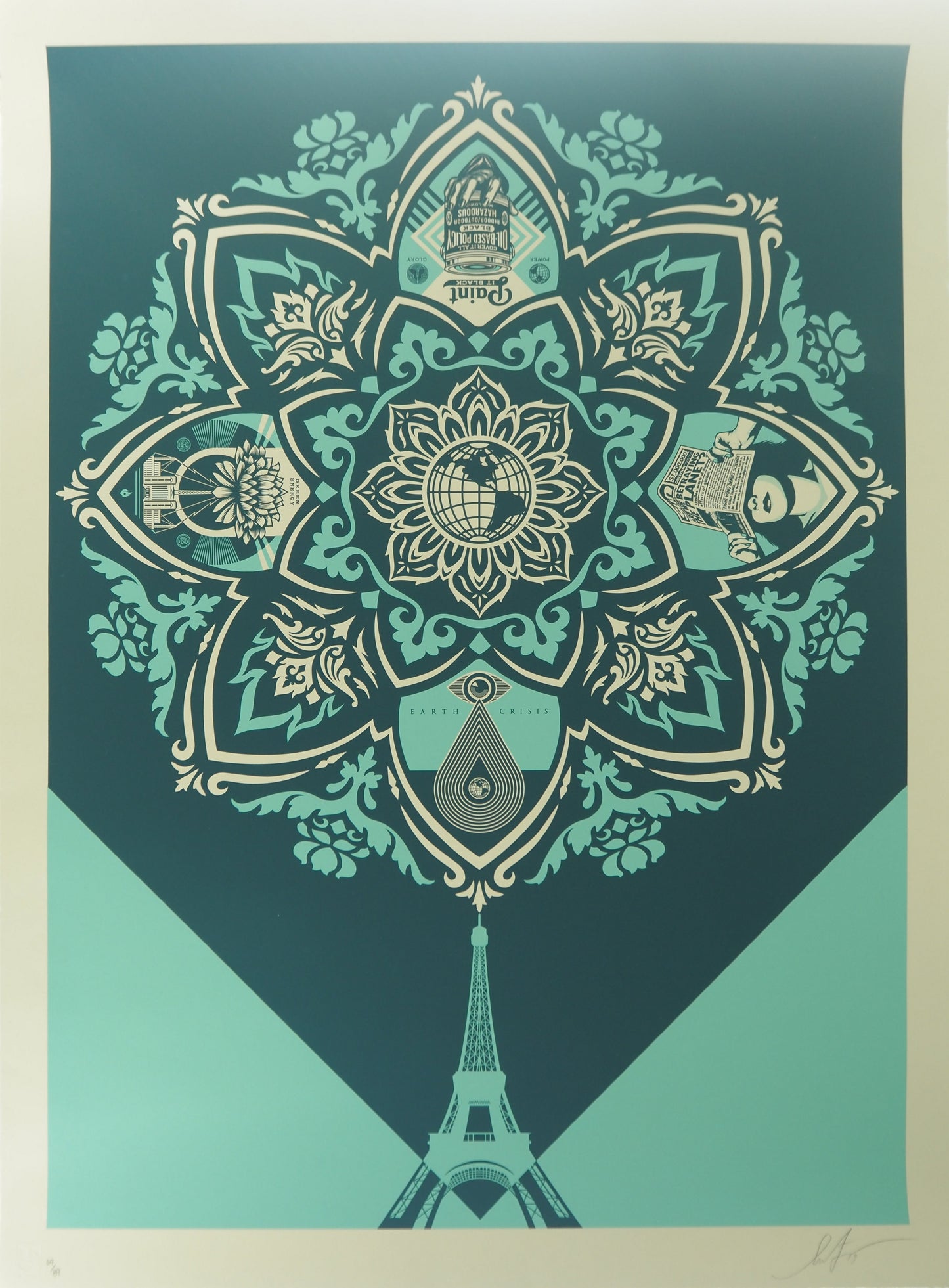 Shepard FAIREY (OBEY) : Delicate balance - Lithographie originale signée