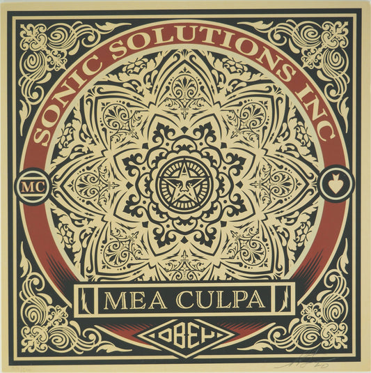 Shepard FAIREY (OBEY) : Mea culpa - Vinyle signé