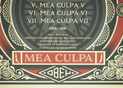Shepard FAIREY (OBEY) : Mea culpa - Vinyle signé