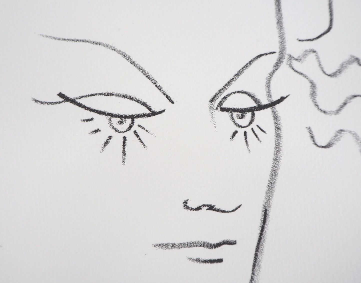 Jean COCTEAU : La parure de perles - Lithographie signée
