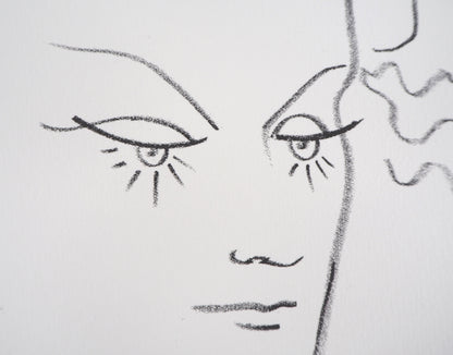 Jean COCTEAU : La parure de perles - Lithographie signée