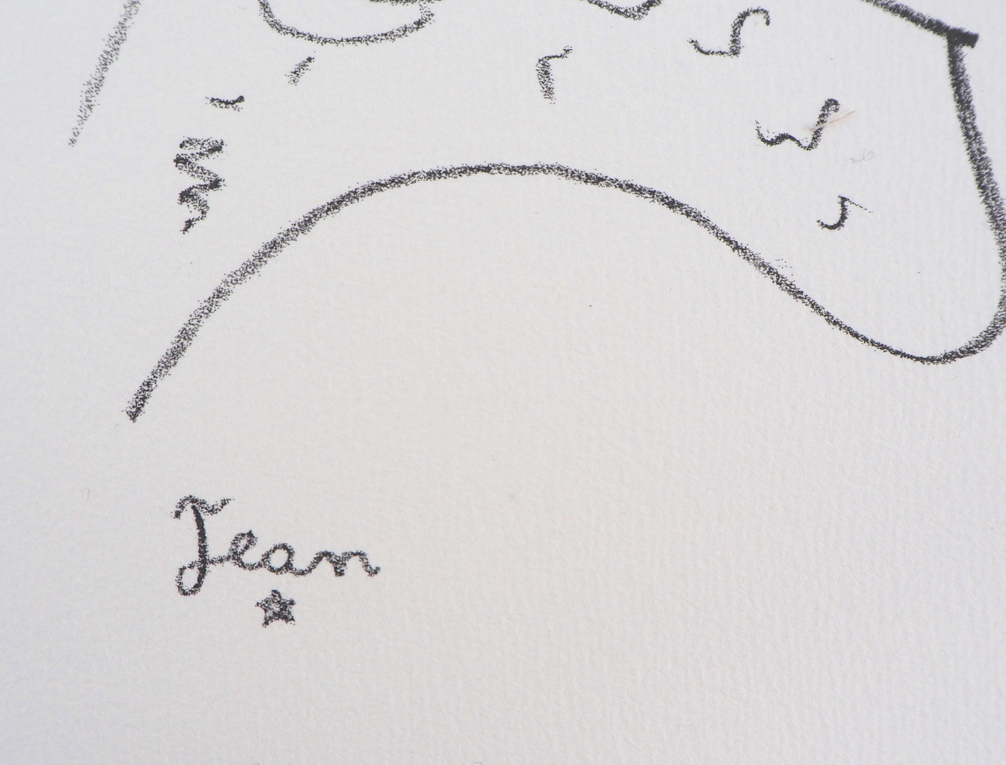 Jean COCTEAU : Venise, profil d'homme - Lithographie signée