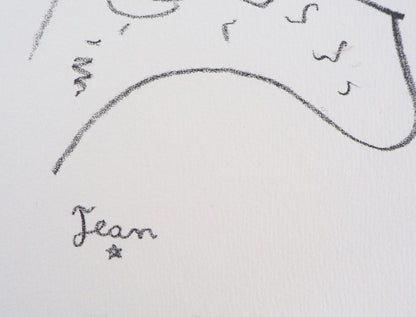 Jean COCTEAU : Venise, profil d'homme - Lithographie signée